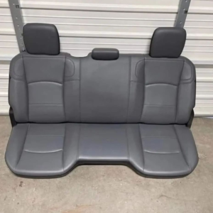 Dodge Ram Grey Black Leather Front And Rear Seats