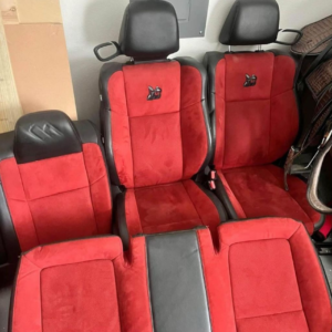 scat pack red suede seats
